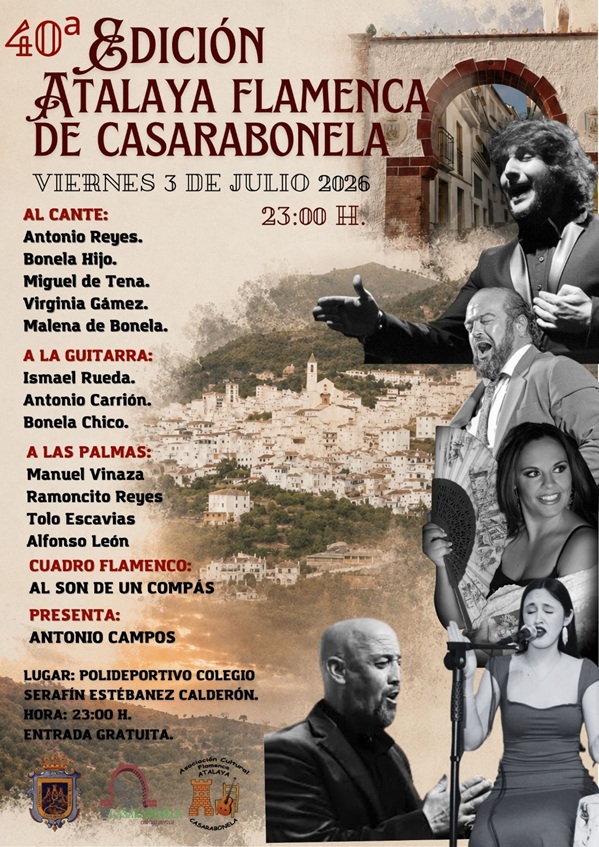 Cartel de la 40ª Atalaya Flamenca de Casarabonela 2026