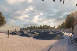 Diseño del nuevo circuito de pumptrack y surfskate proyectado en Estación de Cártama