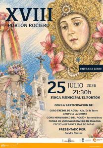 Cartel del XVIII Portón Rociero de Alhaurín de la Torre, sábado 25 de julio de 2026