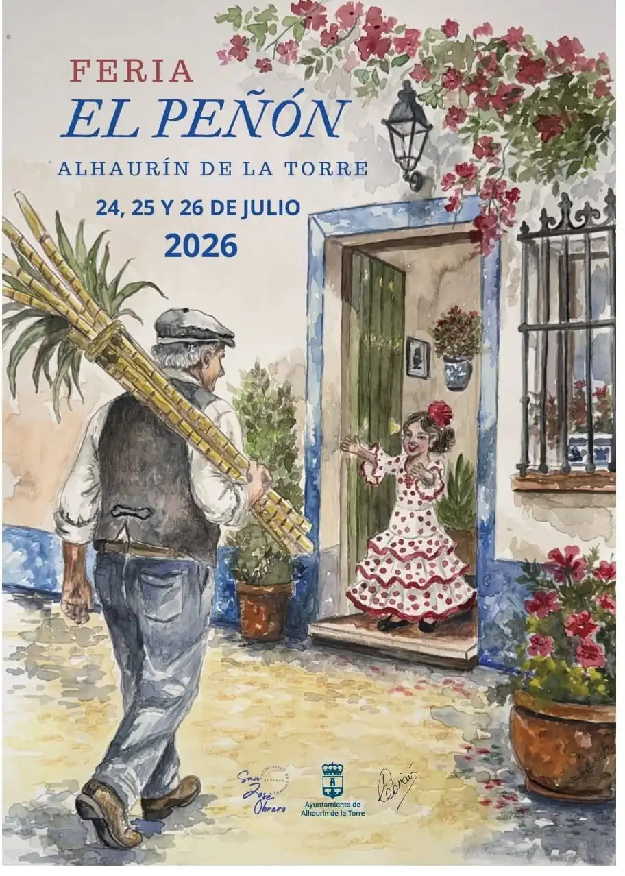 Cartel de la Feria de El Peñón 2026 en Alhaurín de la Torre, del 24 al 26 de julio