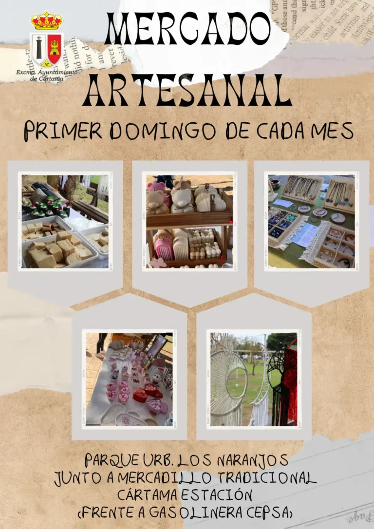Cartel del Mercado Artesanal de Cártama de agosto de 2026