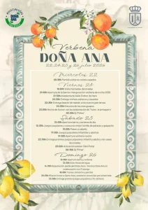 Cartel oficial de la Verbena de Doña Ana 2026 en Cártama
