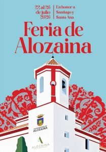 Cartel oficial de la Feria de Alozaina 2026 en honor a Santiago Apóstol y Santa Ana