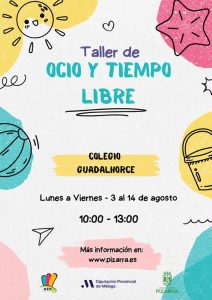 Niños participando en talleres de ocio y tiempo libre en Pizarra