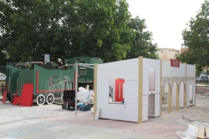 Obras de remodelación del Parque de los Naranjos de Estación de Cártama