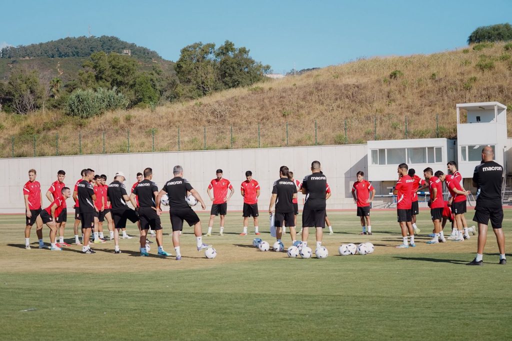 Entrenamiento de la AD Ceuta FC esta temporada