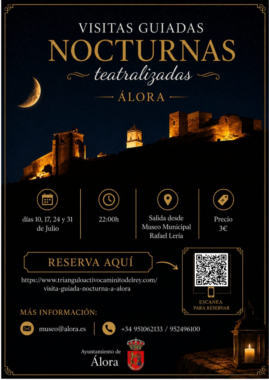 Visita nocturna teatralizada por las calles y el castillo de Álora