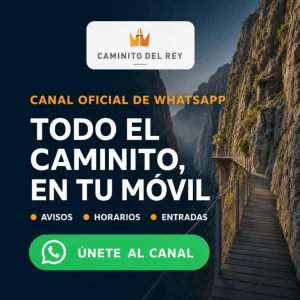 Canal de WhatsApp del Caminito del Rey, lanzado por la Diputación de Málaga el 27 de julio de 2026