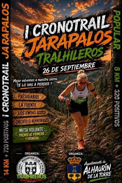 Cartel del I Cronotrail Jarapalos, Alhaurín de la Torre, 26 de septiembre de 2026