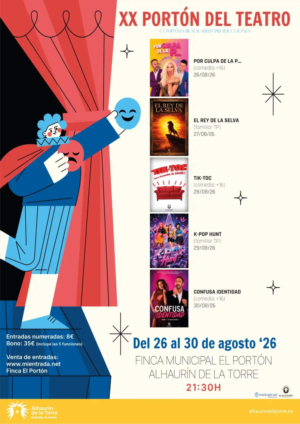 Cartel del XX Portón del Teatro 2026 en la Finca Municipal El Portón de Alhaurín de la Torre