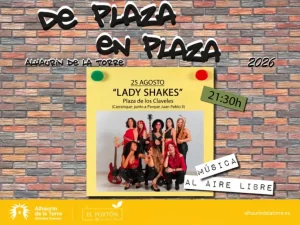Lady Shakes, las ocho músicas malagueñas de funk, rock y soul, actuarán gratis en la Plaza de los Claveles de Alhaurín de la Torre el 25 de agosto de 2026