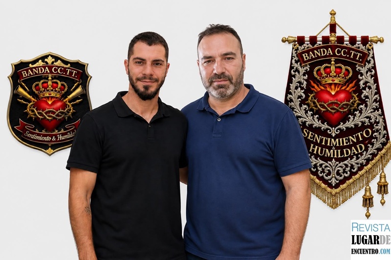 Miembros de la nueva Banda de Cornetas y Tambores Sentimiento y Humildad de Cártama