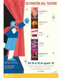 Cartel del XX Portón del Teatro 2026 en la Finca Municipal El Portón de Alhaurín de la Torre