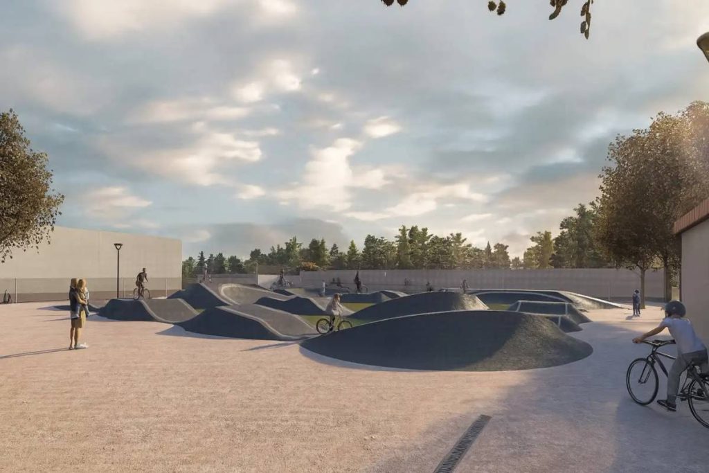Obras del circuito de pumptrack y surfskate en Estación de Cártama