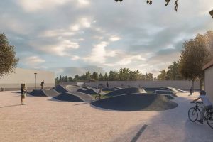 Obras del circuito de pumptrack y surfskate en Estación de Cártama