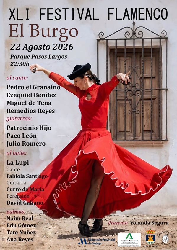 Cartel del XLI Festival Flamenco de El Burgo 2026