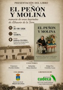 Cartel de la presentación del libro El Peñón y Molina, memoria de unas barriadas de Alhaurín de la Torre
