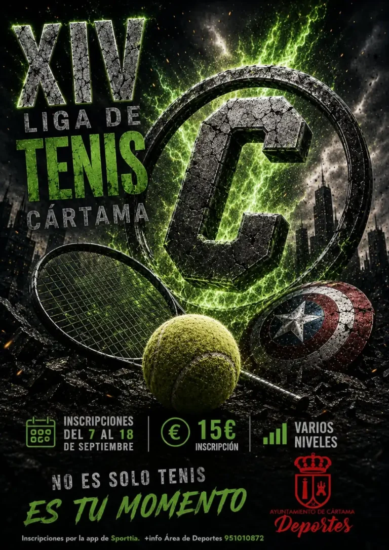 Cartel de la XIV Liga de Tenis Ciudad de Cártama 2026