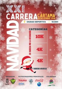Corredores en la Carrera de Navidad de Cártama en la Ciudad Deportiva