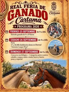 Caballos en la Real Feria de Ganado de Cártama, septiembre 2026