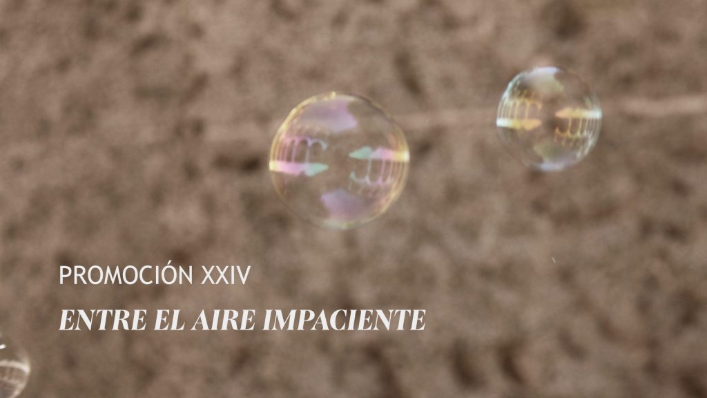 Cartel de la exposición 'Entre el aire impaciente' de la XXIV Promoción de la Fundación Antonio Gala en Alhaurín el Grande