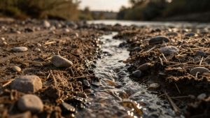 Trabajos de limpieza y acondicionamiento del cauce del río Guadalhorce en Cártama