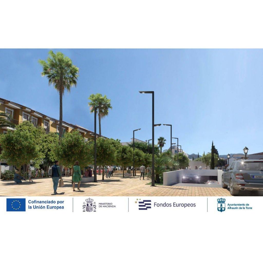 Infografía del futuro aparcamiento subterráneo de la avenida Isaac Peral en Alhaurín de la Torre