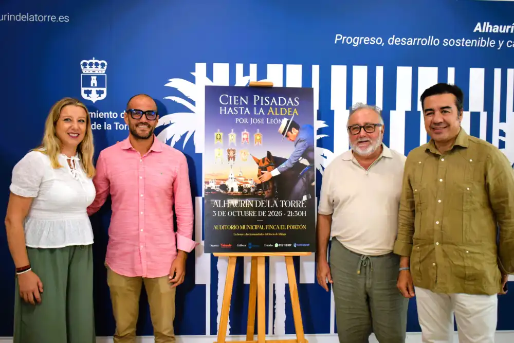 Presentación del espectáculo 'Cien pisadas hasta la aldea' de José León para su actuación en Alhaurín de la Torre el 3 de octubre de 2026