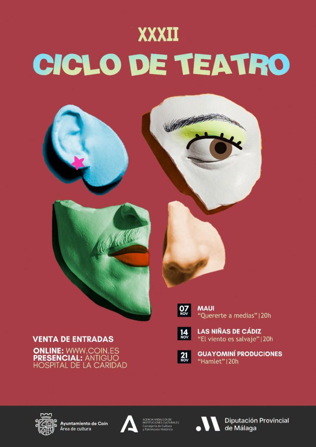 Cartel del XXXII Ciclo de Teatro de Coín 2026