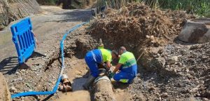 Avería en la red de agua de Cártama