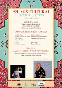 Cartel del XL Mes Cultural de la Peña Los Cafeteras de Pizarra, noviembre 2026